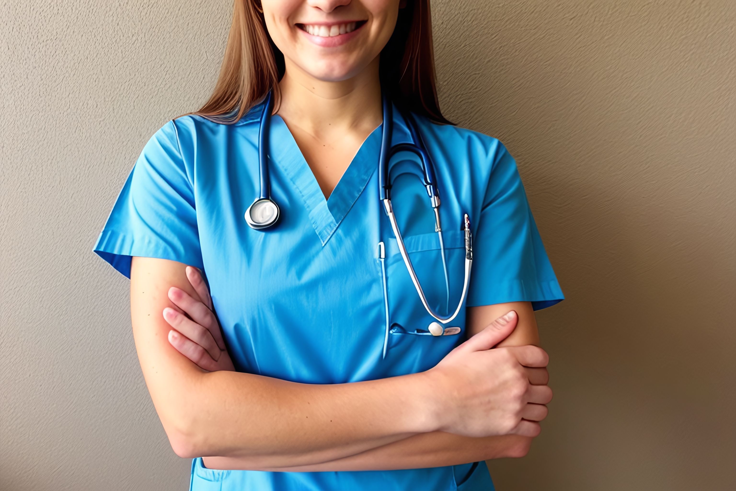 Image of a nurse holding a stethoscope.