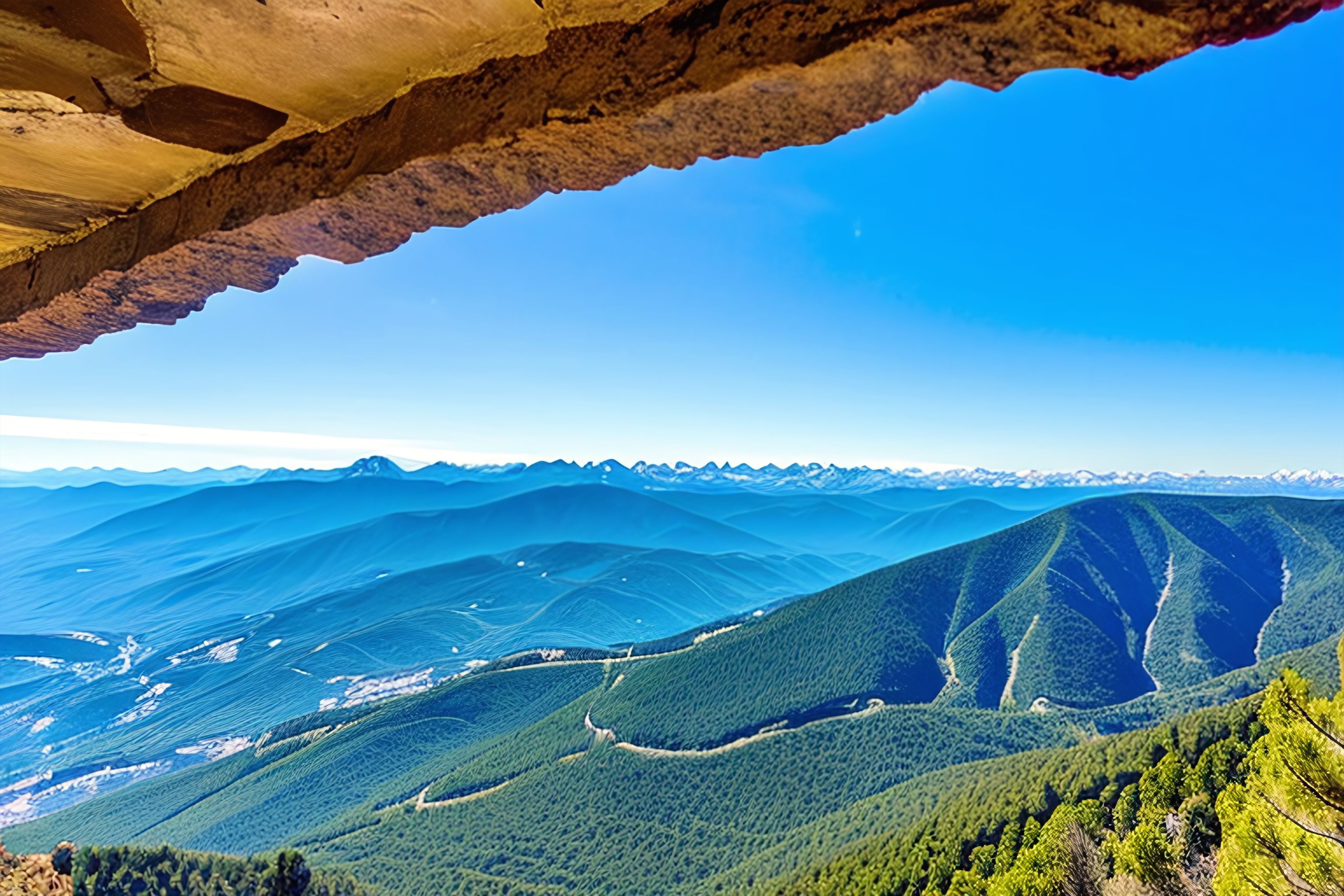 A stunning view of the mountains outside of Madrid