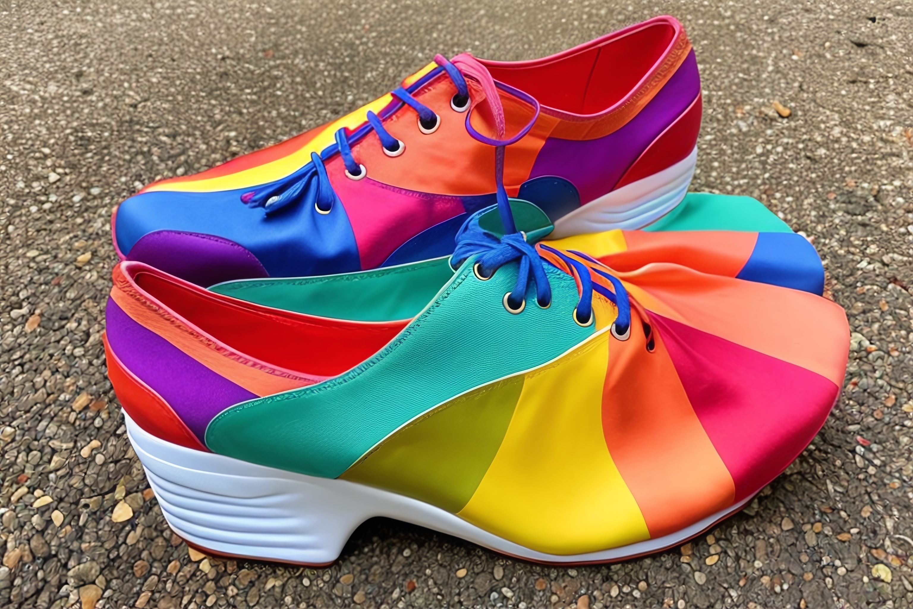 A picture of a colorful tango shoe