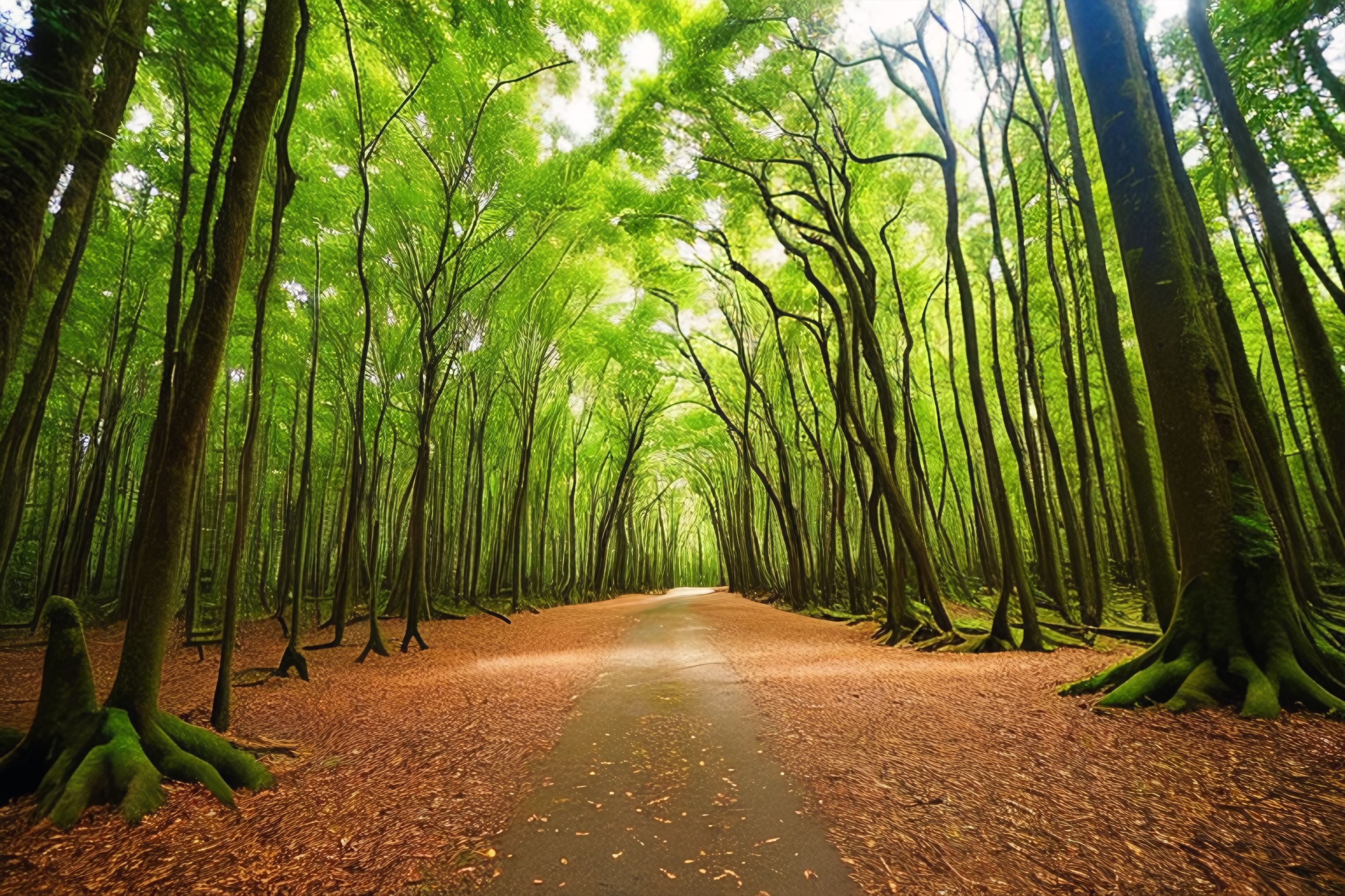A stunning photo of a lush forest