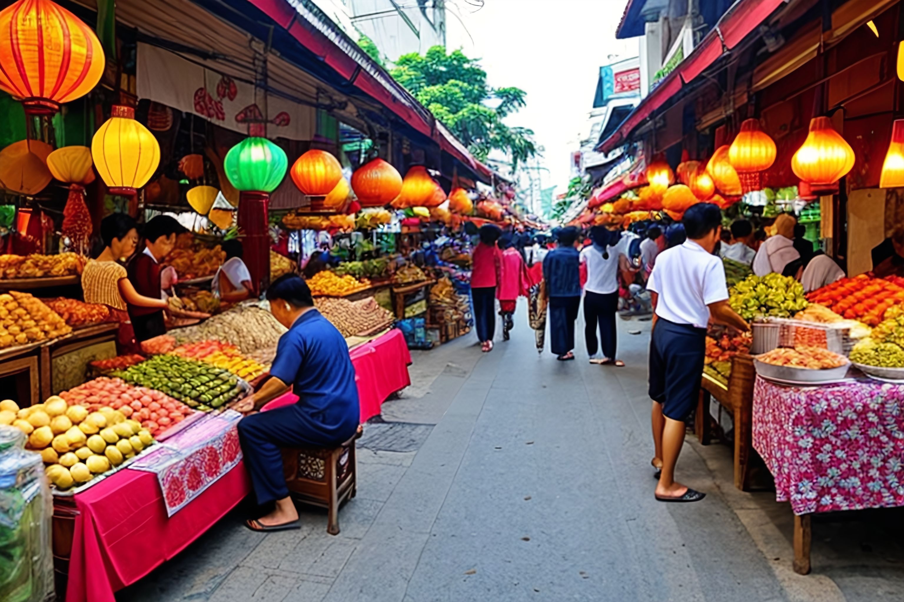 A busy marketplace in Ho Chi Minh City