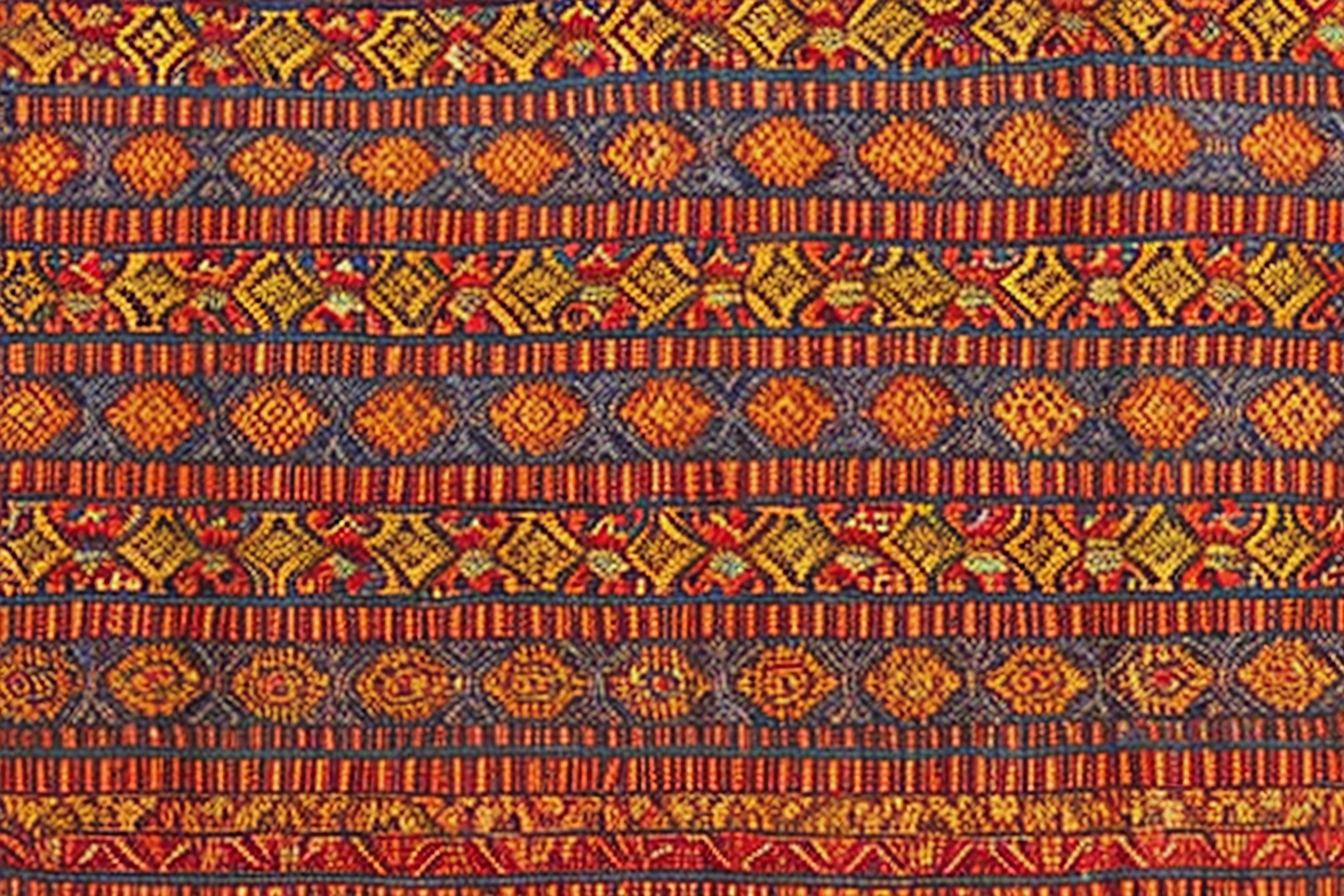 An intricate patterned textile from Ethiopia.