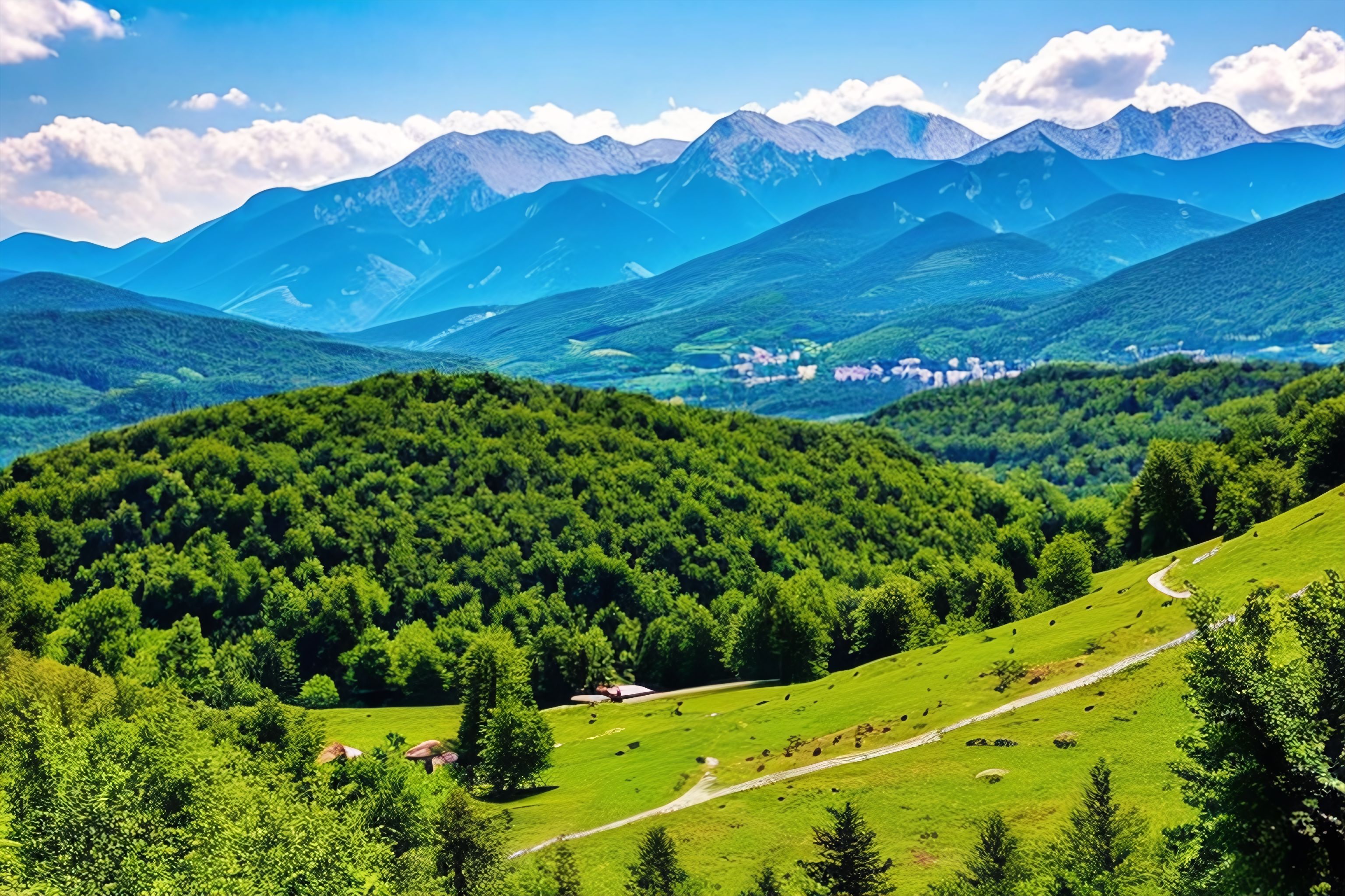 A majestic mountain range in Bosnia.