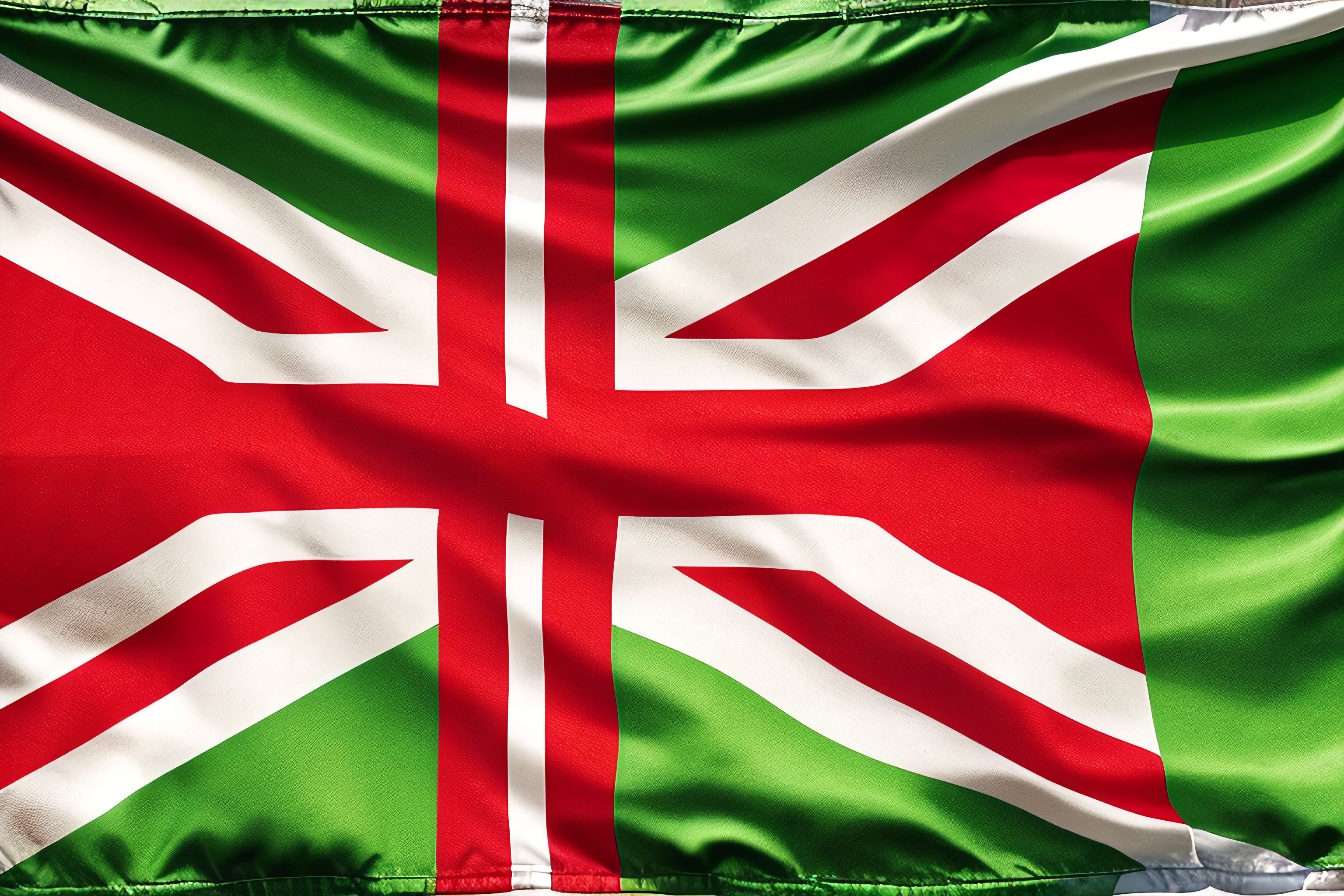 A picture of the Australian flag waving in the wind