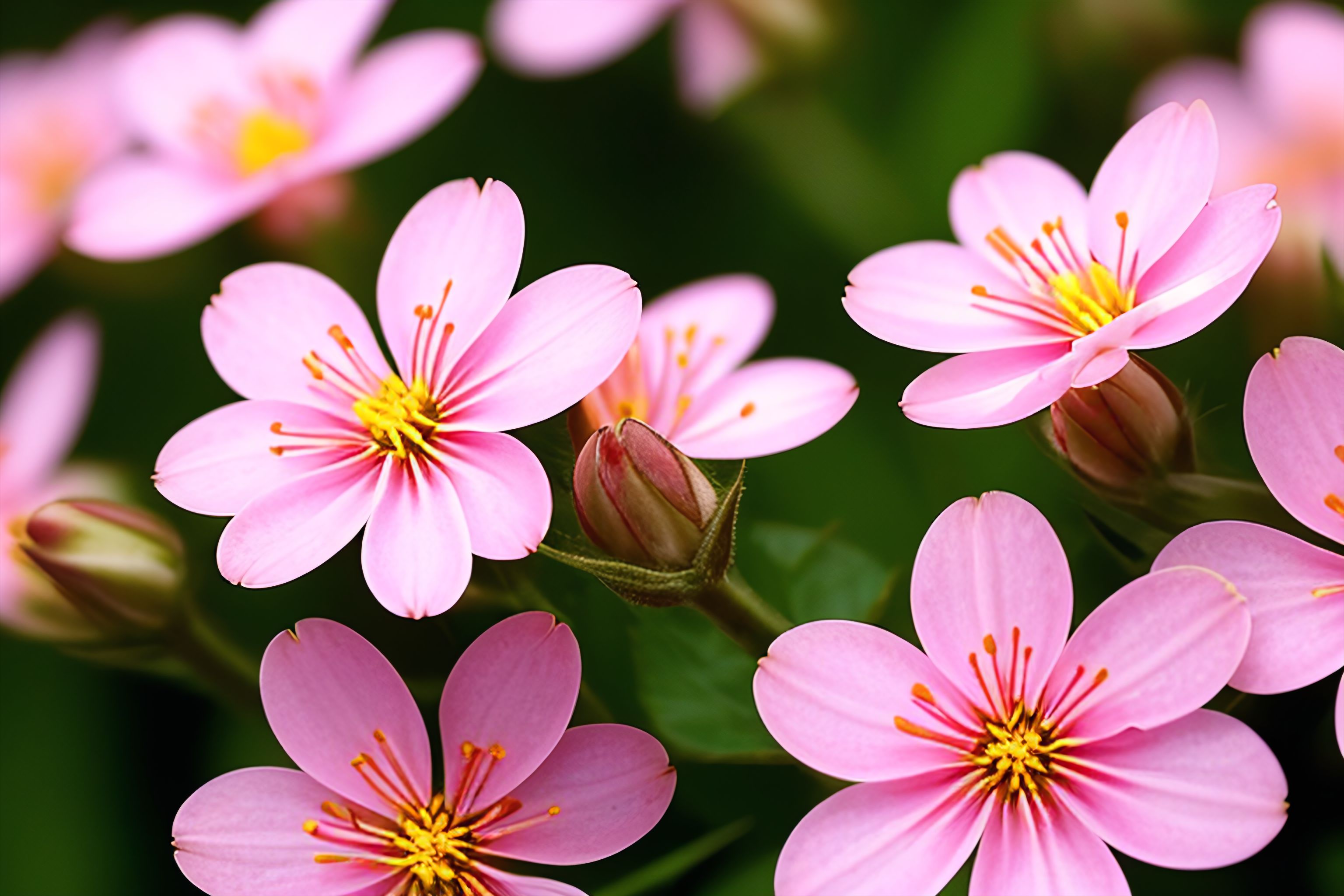 A close-up of delicate flowers in bloom.